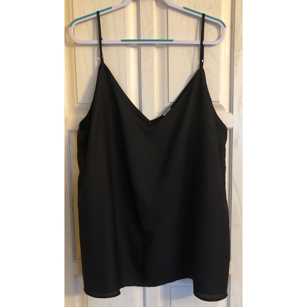 Black V Neck Spaghetti Strap Tank Top ASOS